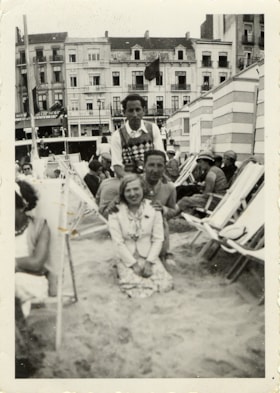 Alice Eckstein, Sam Shenkier and a Friend at the Beach