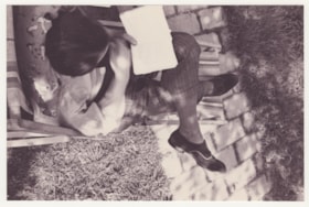 Ernst Kanturek reading a book