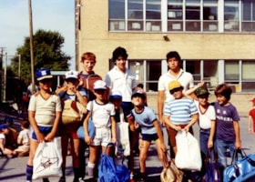 JCC Day Camp counsellors with their group of campers.
