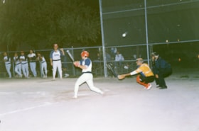Rivers softball team on the field