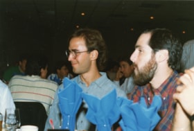 Two unidentified men at a Jewish Mens Softball League award night