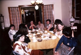 Four photographs of members of Hadassah Wizo Negev Chapter attending a Medical Services Luncheon at the home of Esther Kwavnick.