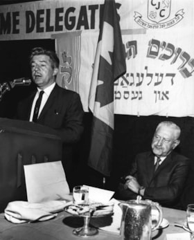 Conference - Eastern Region?/ speaker J. MARCHAND, head table, GAISIN