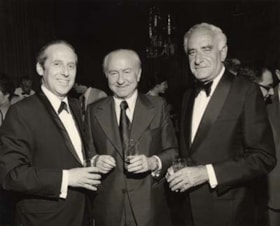 Victor Goldbloom, Dr. Andre Aisenstadt, Arthur Pascal (left to right)