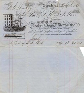 Invoice of clothing shop to Mr. W. Sternberg