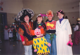 Teaching staff dressed for Purim.
