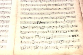 Music sheet from Reverend Jacob Rabin.