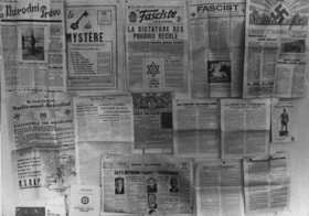 Anti-Semitic press/montage of fascist articles-various languages