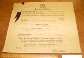 Justice of the Peace certificate for David Epstein.