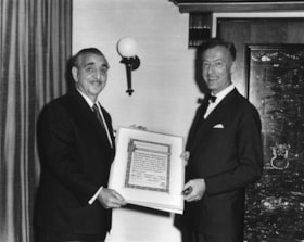 King Christian X Denmark - Receiving appreciation plaque, M. ABBEY