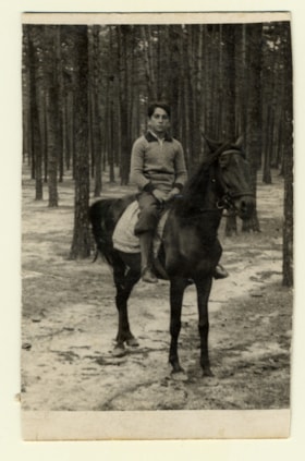 Friend of Eric Poznanski on horseback