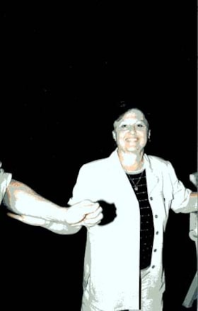 Marie Stovicek at a staff BBQ.