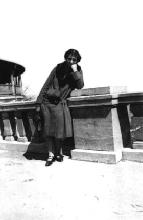MEIR, Golda - at the Mount Royal lookout. From the Judith and Morris. Oberman collection