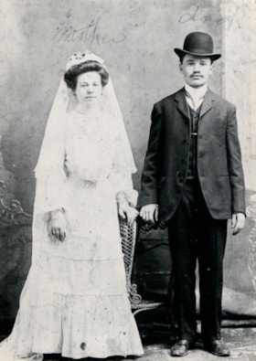 Mr. and Mrs. Louis Dworkin on their wedding day.