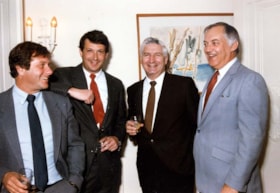 Ron Boro, A.J. Freiman, Norman Zagerman and Sol Shinder sharing a laugh
