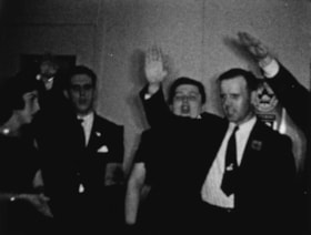 Nazi organization/Hungarian group filmed meeting, Montreal