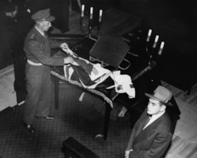 Servicemen/Memorial service, presentation of plaque, Bombardier J. ATTIS