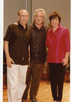 Pinchas Zuckerman, Ruth Berger, and an unidentified man at an Ottawa Jewish Community Foundation event.