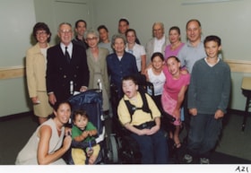 Norman Lesh and a group of unidentified people at an Ottawa Jewish Community Foundation event.