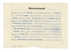 Marriage certificate