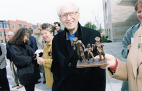 36 photos of the unveiling of the La joie de vivre sculpture outside the Soloway JCC