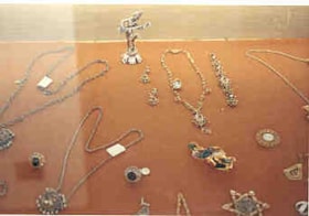 Showcase of Jewish artifacts at the opening of Hadassah Wizo Month in Canada.