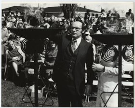 Joe Lichtenstein lights a flare at Yom Hashoa, May 6 1979