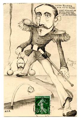 Postcard, "Lucien Millevoye ou la vision rouge..."
