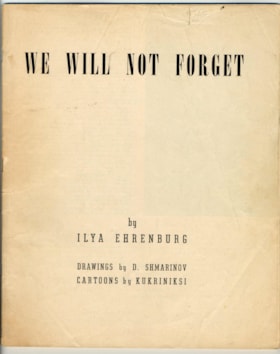 We Will Not Forget