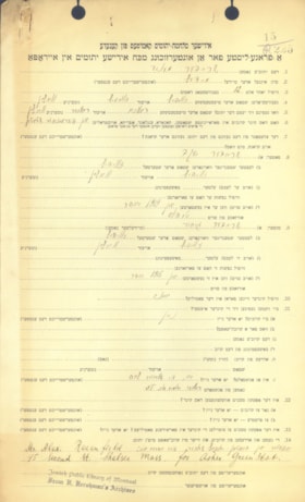 SCHREIBER (SHREIBER), Mennie - Ukrainian Jewish orphan case file
