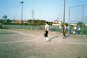 Unidentified men on a baseball field