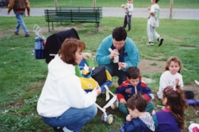 Group of people at a Sukkot event