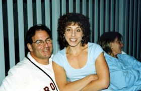 Jon Braun and Carla Gencher at a staff BBQ.