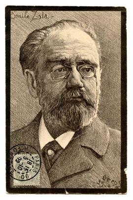 Postcard, "Emile Zola"