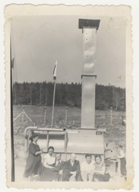 Group in Front of Crematorium in former concentration Gross Rosen