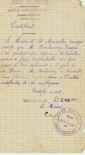 Certificate