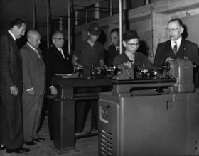ORT-Israel 1960/Sam BRONFMAN, Saul HAYES inspecting factory