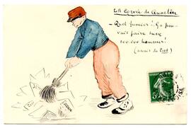 Postcard, "La Corvee de Quartier"