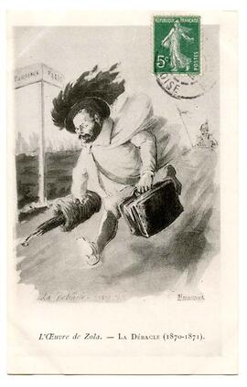 Postcard, "L'Oeuvre de Zola. - La Debacle (1870-1871)"