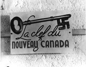 Nazi poster/ CLEF DU NOUVEAU CANADA, Ontario Street, Montreal