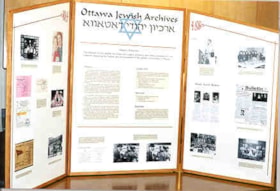 The Ottawa Jewish Archives exhibit built by student of the Archives Technician program at Algonquin College.