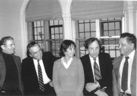 MPs, MNAs, NDP, - with CJC/ E. BROADBENT, M. HARRIS, A. ROSE, B. STERN,, L. LEMKINSKI; B. MULRONEY, B. RAY, etc.