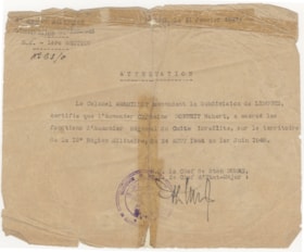 Military certificate