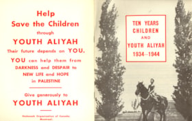 Hadassah: Youth Aliyah. Brochures, newsletters, educational materials, etc. on the subject of youth aliyah.
