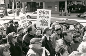 Protesters at a Solidarity Rally for Syrian Jewry.