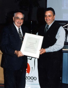 receiving a letter of recognition from the Ottawa Jewish Historical Society for his work on the Ottawa Jewish (Bulletin) Heritage Database.