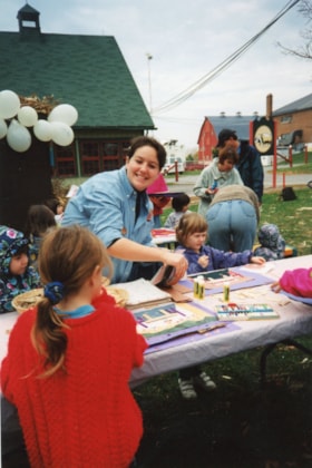 Arts and craft table at Sukkot event