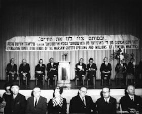Warsaw Ghetto Uprising Tribute/ Rabbi HIRSCHPRUNG, S. LEWIN, etc., Montreal