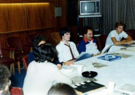 National Capital Council of Jewish Youth representatives discussing programs for coming year