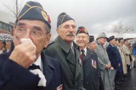 Veterans gathering at a Remembrance Day ceremony at the JCC